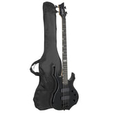 Glarry Burning Fire Electric Bass Guitar HH Pickups - Black